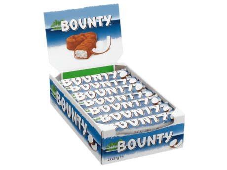 Toptan Bounty çikolata kutusu – hindistancevizli sütlü çikolata barlar