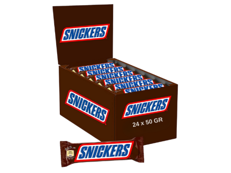 Toptan Snickers çikolata kutusu – fıstıklı karamelli sütlü çikolata